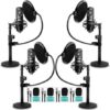 V500 Microphone Bundle: Mic Puff, Filter, Shock Mount & Cables Included
