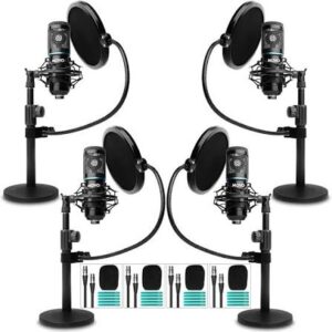 V500 Microphone Bundle: Mic Puff, Filter, Shock Mount & Cables Included